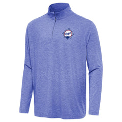 Los Angeles Dodgers Antigua Back-to-Back World Series Champions Hunk Quarter-Zip Pullover - Heather Royal