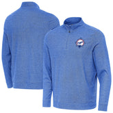 Los Angeles Dodgers Antigua Back-to-Back World Series Champions Subtle Quarter-Zip Pullover - Heather Royal
