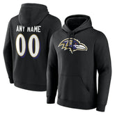 Baltimore Ravens Big & Tall Team Authentic Custom Hoodie - Black discount