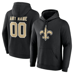 New Orleans Saints Big & Tall Team Authentic Custom Hoodie - Black discount