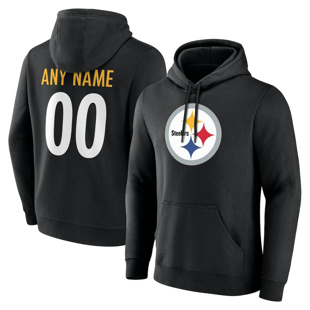 Pittsburgh Steelers Big & Tall Team Authentic Custom Hoodie - Black discount