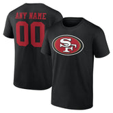 San Francisco 49ers Big & Tall Team Authentic Custom T-Shirt - Black for sale