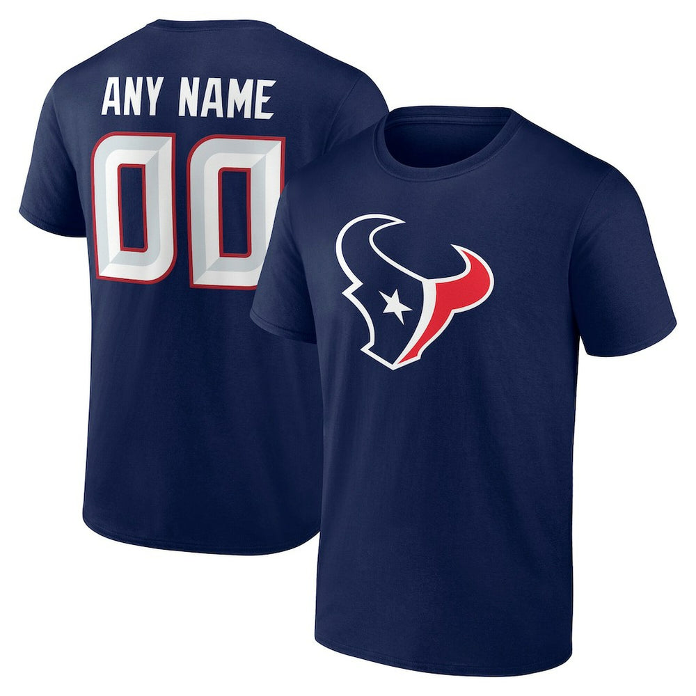 Houston Texans Big & Tall Team Authentic Custom T-Shirt - Navy discount