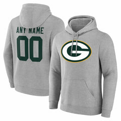 Green Bay Packers Big & Tall Team Authentic Custom Hoodie - Gray discount