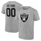 Las Vegas Raiders Big & Tall Team Authentic Custom T-Shirt - Gray sale