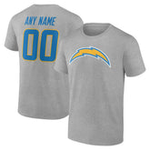Los Angeles Chargers Big & Tall Team Authentic Custom T-Shirt - Gray on sale