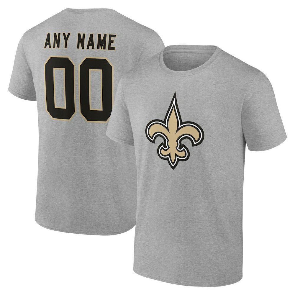 New Orleans Saints Big & Tall Team Authentic Custom T-Shirt - Gray outlet