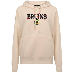 Boston Bruins Levelwear Women's Festive Holiday Adorn Hoodie Khaki