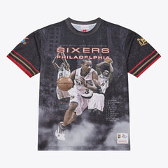 Philadelphia 76ers Hardwood Classics Originals Collection 2000-2001 Team Roster T-Shirt - Black | Mitchell & Ness for sale