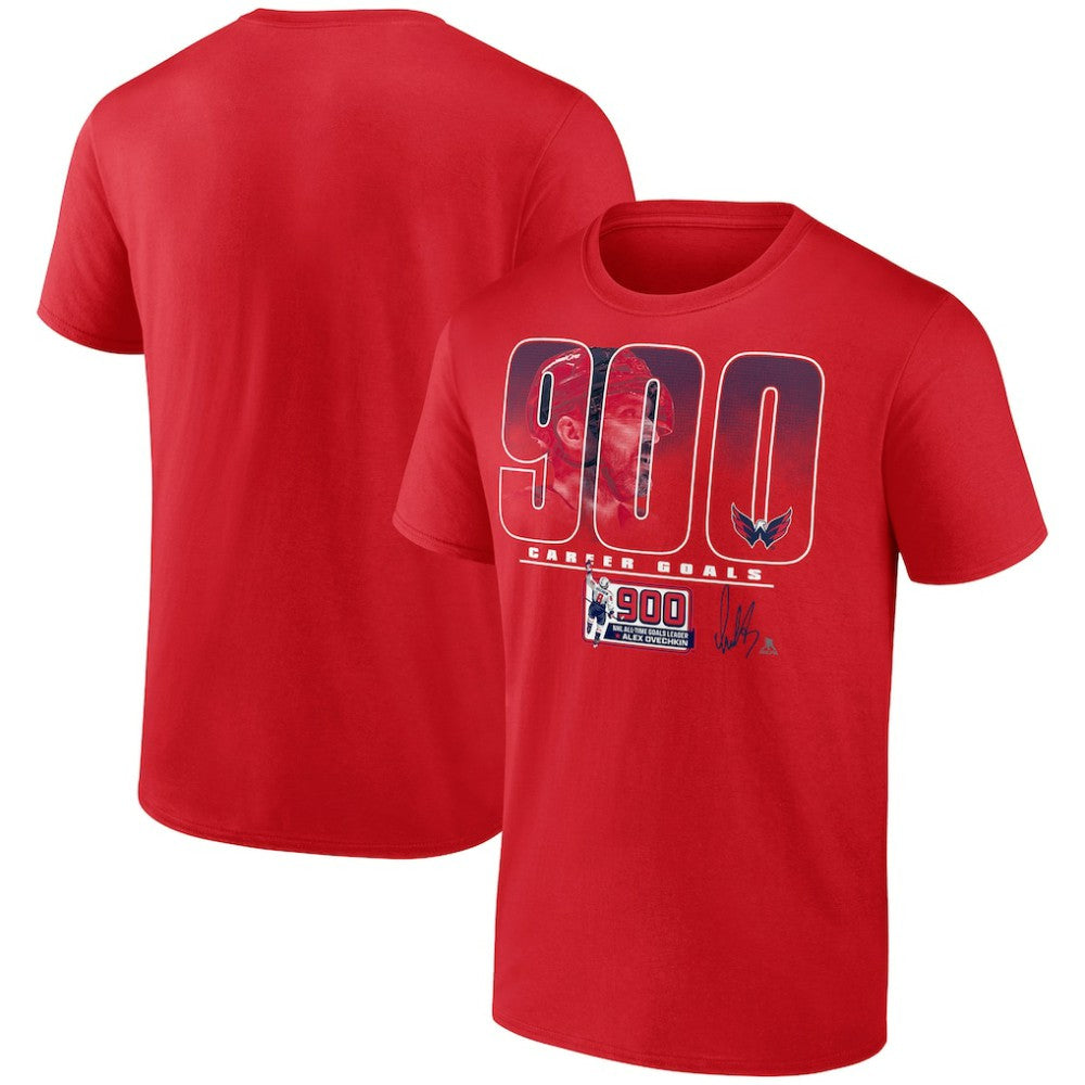 Alexander Ovechkin Washington Capitals 900th Career Goal T-Shirt Red