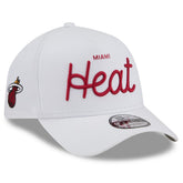 Miami Heat x Malbon Golf Unisex 9FORTY A-Frame Adjustable Hat - White | New Era for sale