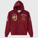 Washington Commanders OVO x NFL Unisex Full-Zip Waffle-Lined Hoodie - Burgundy discount