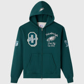 Philadelphia Eagles OVO x NFL Unisex Full-Zip Waffle-Lined Hoodie - Midnight Green on sale