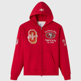 San Francisco 49ers OVO x NFL Unisex Full-Zip Waffle-Lined Hoodie - Scarlet online