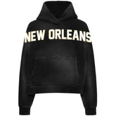 WRLDINVSN x New Orleans Saints Unisex Cozy Cropped Hoodie - Black cheap