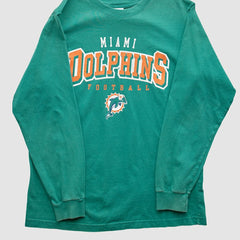 Miami Dolphins NFL 2000s Long Sleeve T-shirt - Teal Vintage sale