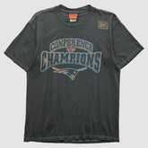 New England Patriots Reebok 2000s T-shirt - Charcoal Vintage on sale