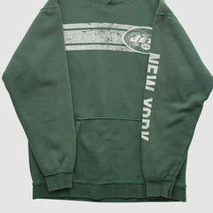 New York Jets 2000s Hooded Pullover Sweatshirt - Green Vintage outlet