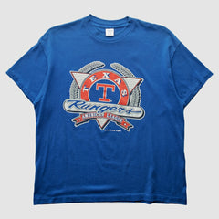Texas Rangers Trench 1991 T-shirt - Blue Vintage