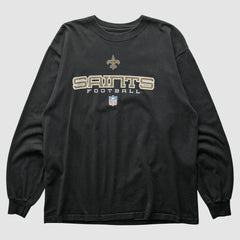 New Orleans Saints 2000s Long Sleeve T-shirt - Black Vintage discount