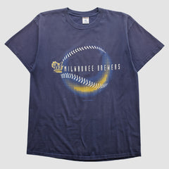 Milwaukee Brewers Logo Athletic 2001 T-shirt - Navy Vintage