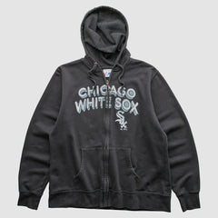 Chicago White Sox Majestic 2010 Hooded Full Zip Sweatshirt - Black Vintage