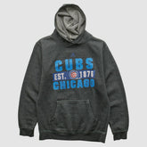 Chicago Cubs Adidas 2010s Hooded Pullover Sweatshirt - Dark Heather Gray Vintage
