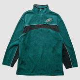 Philadelphia Eagles NFL 2000s 1/4 Zip Sweatshirt - Green Vintage cheap