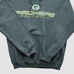 Green Bay Packers 2000s Hooded Pullover Sweatshirt - Dark Heather Gray Vintage online