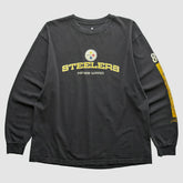 Pittsburgh Steelers NFL 2000s Long Sleeve T-shirt - Black Vintage on sale