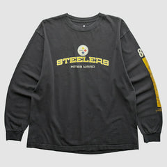 Pittsburgh Steelers NFL 2000s Long Sleeve T-shirt - Black Vintage on sale