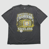 Pittsburgh Steelers Reebok 2009 T-shirt - Black Vintage outlet