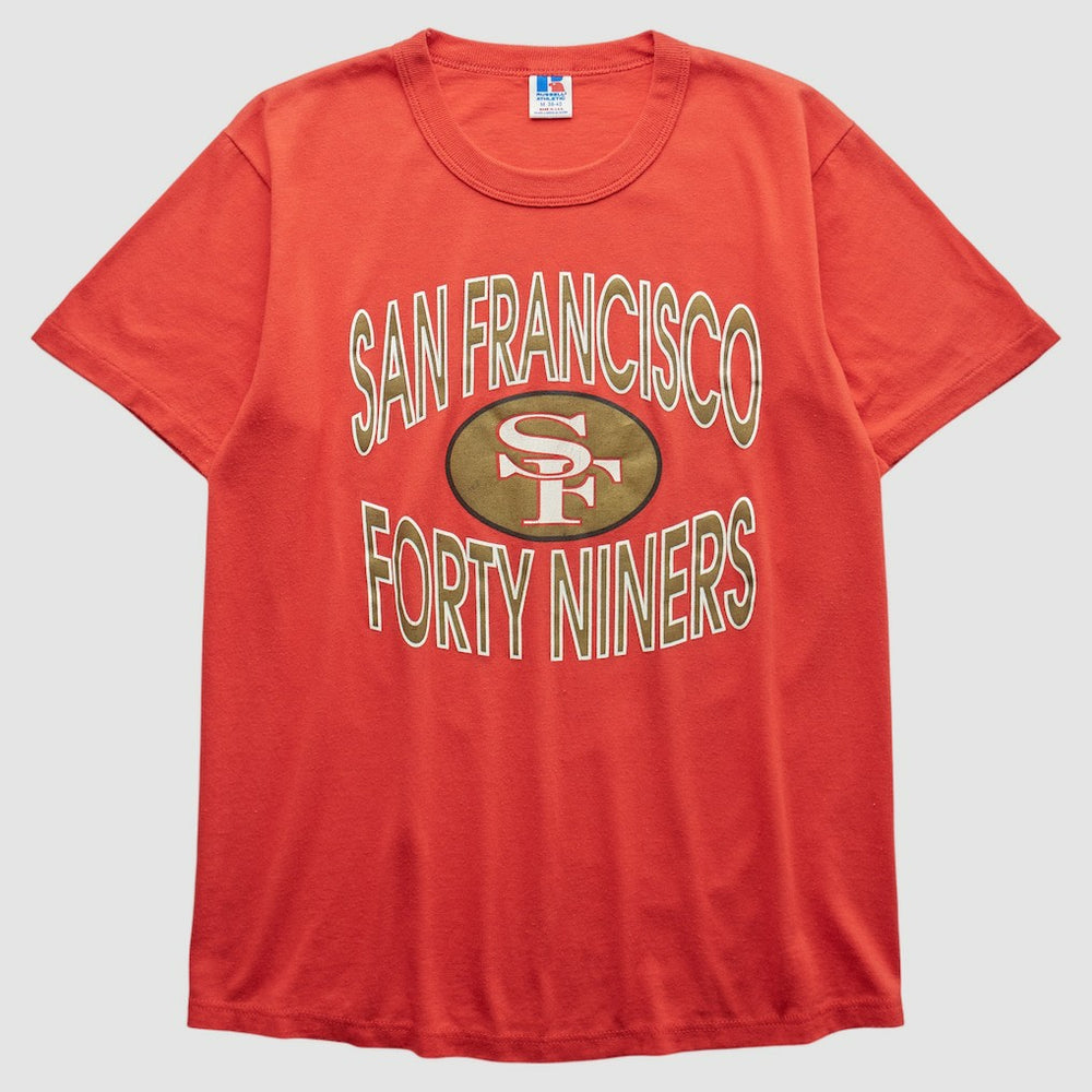 San Francisco 49ers Russell 90s T-shirt - Red Vintage for sale