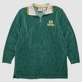 Green Bay Packers Game Day Clothing 90s 1/4 Zip Sweatshirt - Green Vintage on sale
