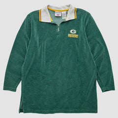 Green Bay Packers Game Day Clothing 90s 1/4 Zip Sweatshirt - Green Vintage on sale
