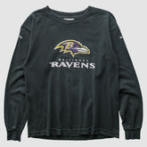 Baltimore Ravens Reebok 2000s Long Sleeve T-shirt - Black Vintage on sale