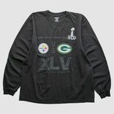 Superbowl XLV Reebok 2011 Long Sleeve T-shirt - Black Vintage cheap