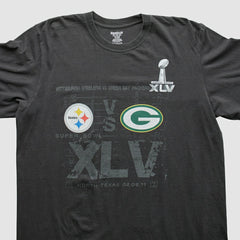 Superbowl XLV Reebok 2011 Long Sleeve T-shirt - Black Vintage cheap