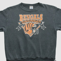 Cincinnati Bengals Logo 7 80s Pullover Sweatshirt - Charcoal Vintage cheap