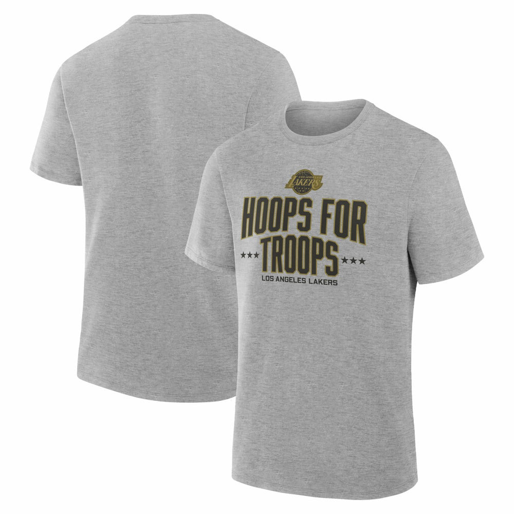 Los Angeles Lakers Hoops For Troops T-Shirt - Gray online