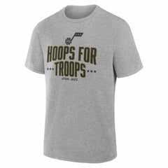 Utah Jazz Hoops For Troops T-Shirt - Gray shop