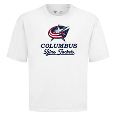 Columbus Blue Jackets Levelwear Team Surge Luxe Signature Knit T-Shirt White