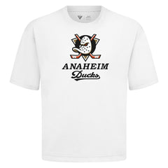 Anaheim Ducks Levelwear Team Surge Luxe Signature Knit T-Shirt White