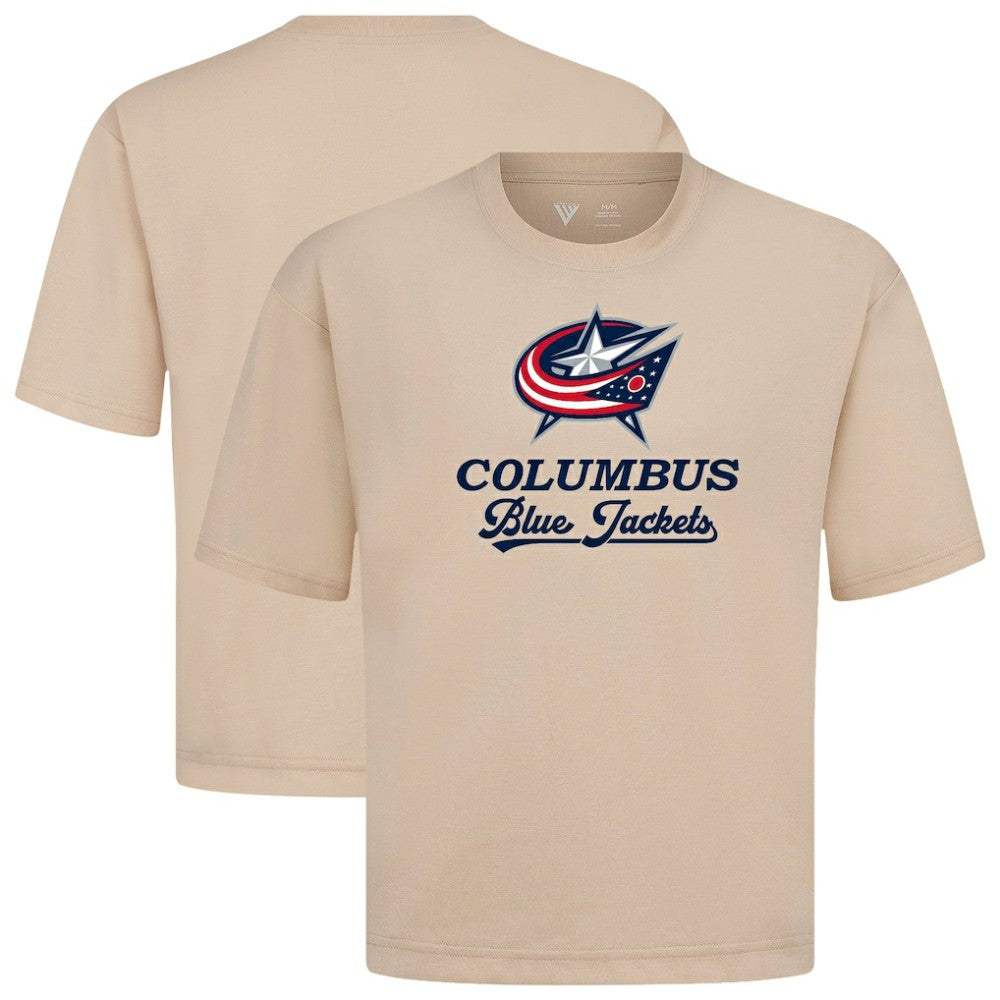 Columbus Blue Jackets Levelwear Team Surge Luxe Signature Knit T-Shirt Khaki
