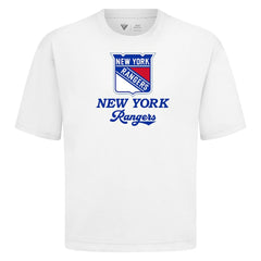 New York Rangers Levelwear Team Surge Luxe Signature Knit T-Shirt White