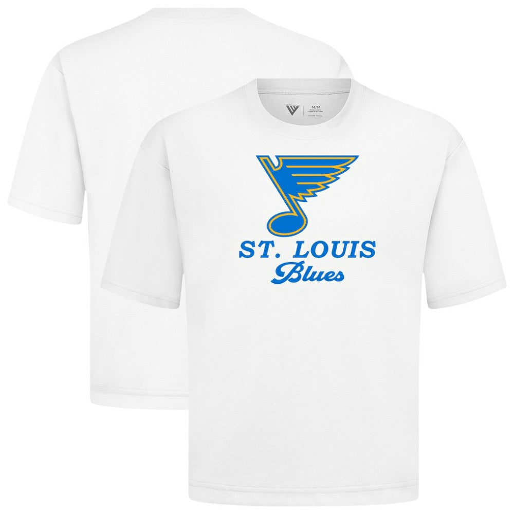 St. Louis Blues Levelwear Team Surge Luxe Signature Knit T-Shirt White