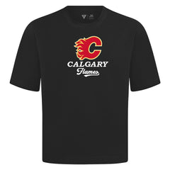 Calgary Flames Levelwear Team Surge Luxe Signature Knit T-Shirt Black