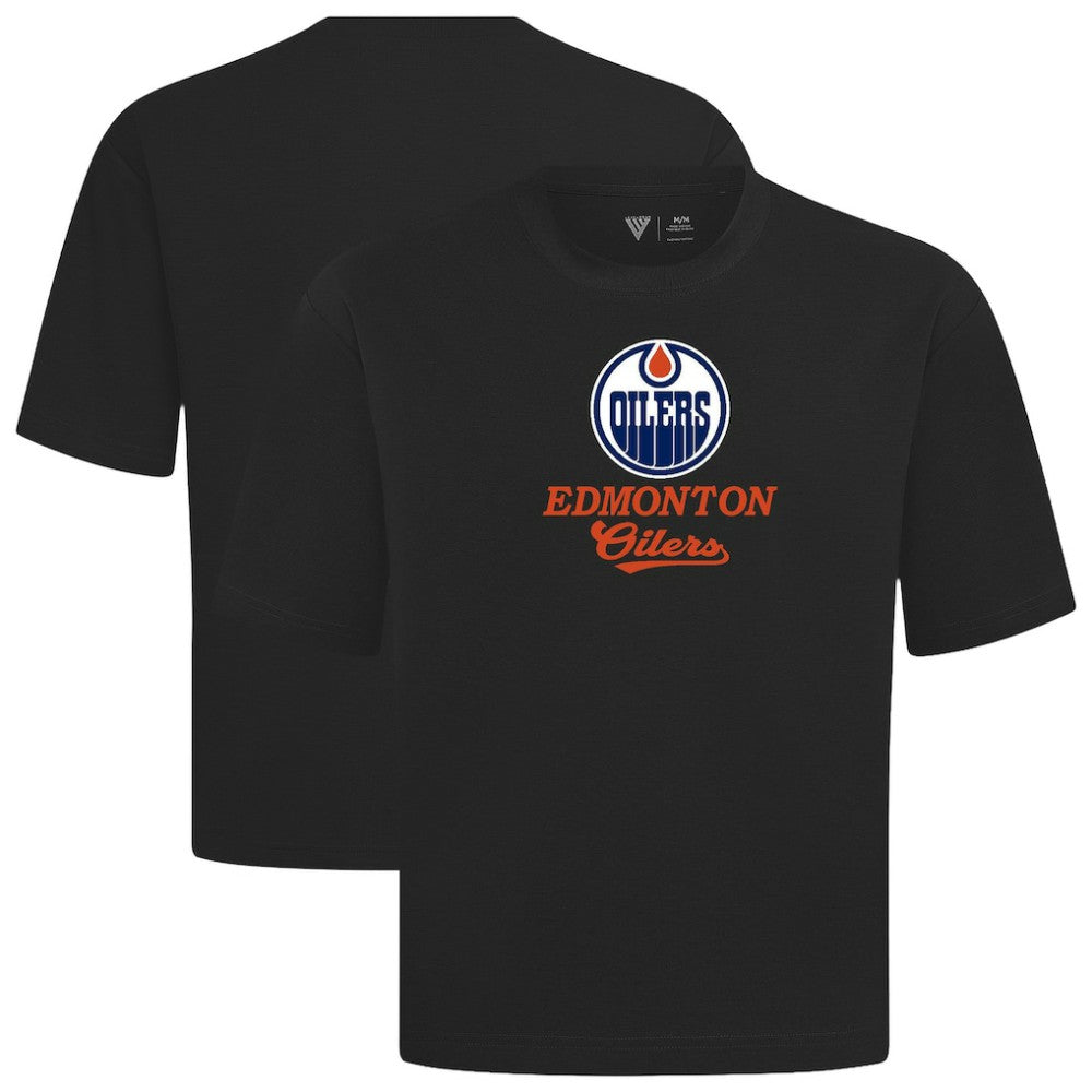 Edmonton Oilers Levelwear Team Surge Luxe Signature Knit T-Shirt Black