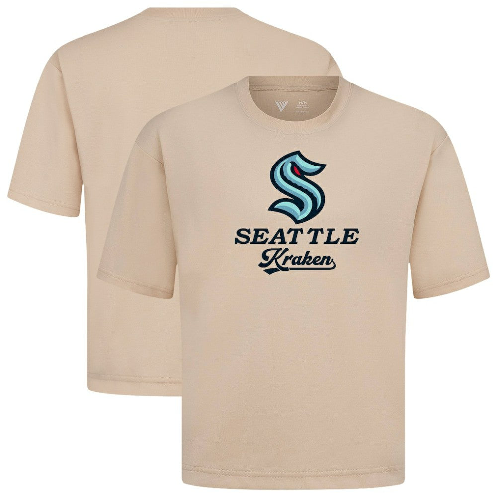 Seattle Kraken Levelwear Team Surge Luxe Signature Knit T-Shirt Khaki