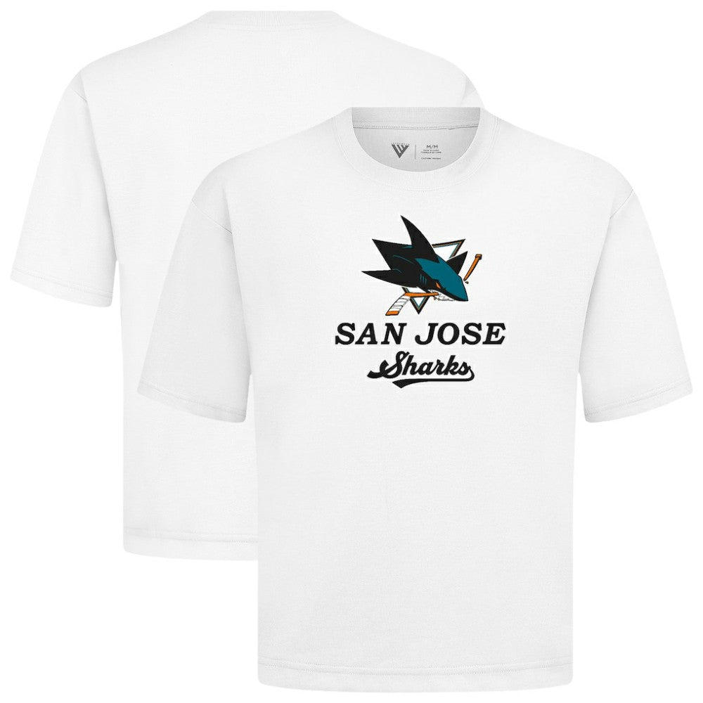 San Jose Sharks Levelwear Team Surge Luxe Signature Knit T-Shirt White